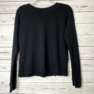 Abercrombie & Fitch Lace Up Distressed Sweater XS